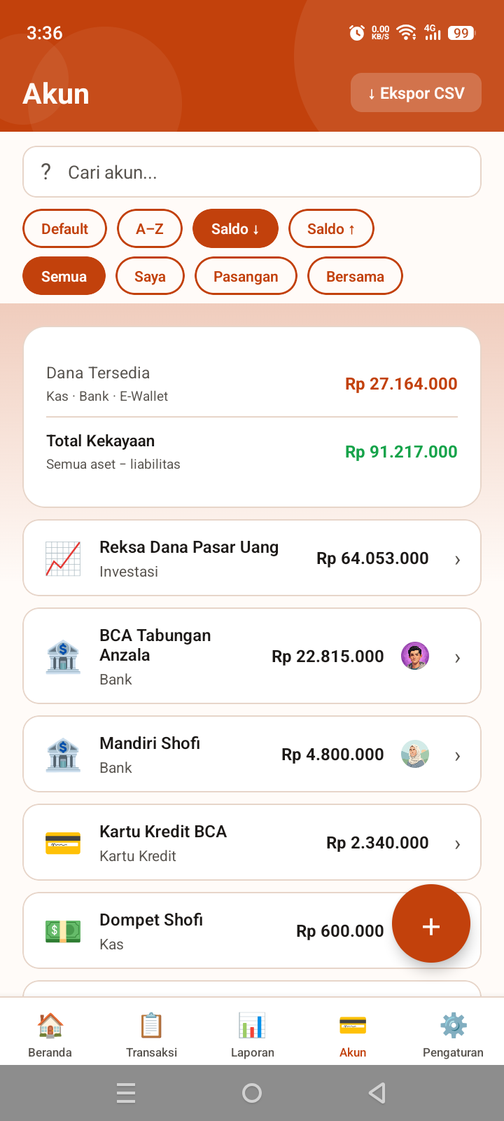 Akun & Kekayaan